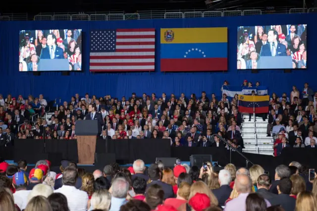 Rubio en un evento de Venezolanos en EEUU