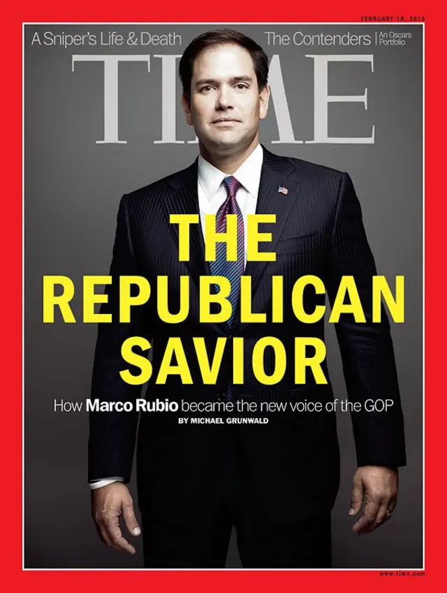 Marco Rubio en la portada de Time. 