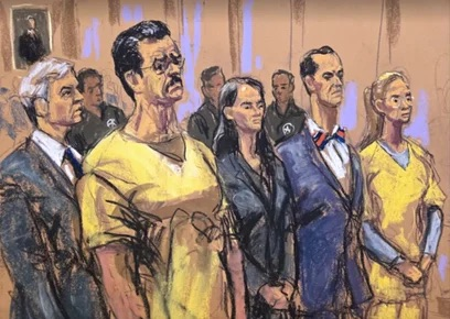 Rostros del proceso: Revelan nuevos retratos judiciales de Nicolás Maduro y Cilia Flores en la corte de Nueva York