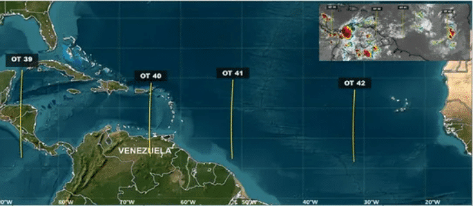 Alerta meteorológica: Tres ondas tropicales cruzarán el país esta semana generando lluvias y tormentas eléctricas