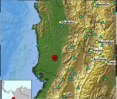 Secuela de sismos sacude el Chocó colombiano en cuestión de minutos