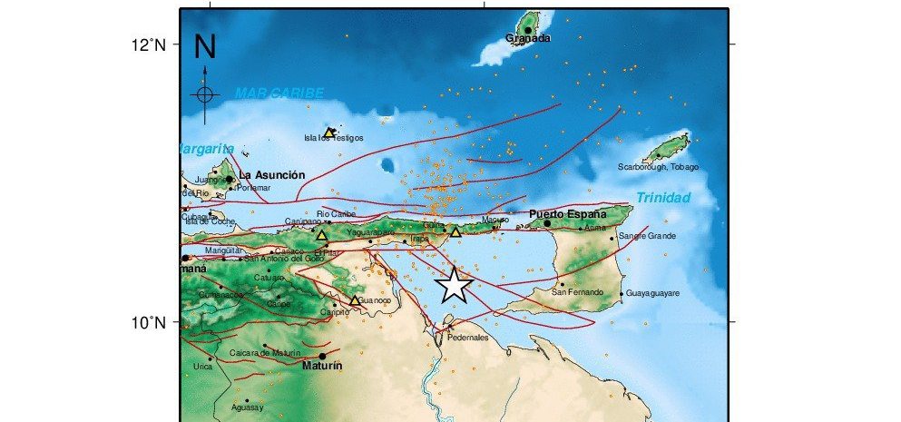 Temblor de magnitud 4,4 sacude zona del Oriente de Venezuela