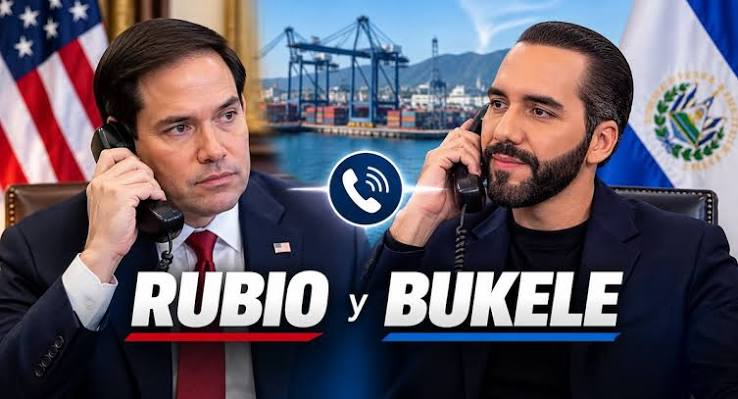 Marco Rubio y Nayib Bukele sostienen conversación telefónica sobre la agenda bilateral entre EE.UU. y El Salvador