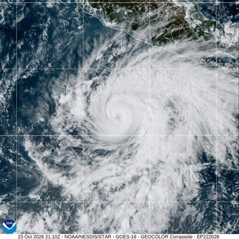 Vance se intensifica a huracán categoría 2 y amenaza con intensas lluvias en el Pacífico mexicano