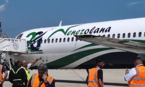 Un avión de Venezolana de Aviación sufre daños en un ala tras incidente en la Base Aérea El Libertador