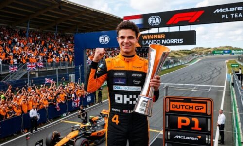 Lando Norris domina en Zandvoort tras un temprano abandono de Max Verstappen