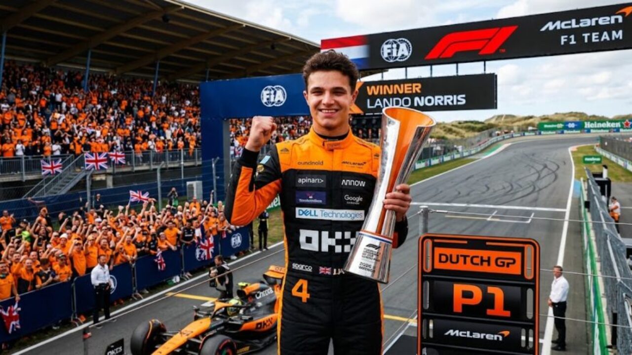 Lando Norris domina en Zandvoort tras un temprano abandono de Max Verstappen