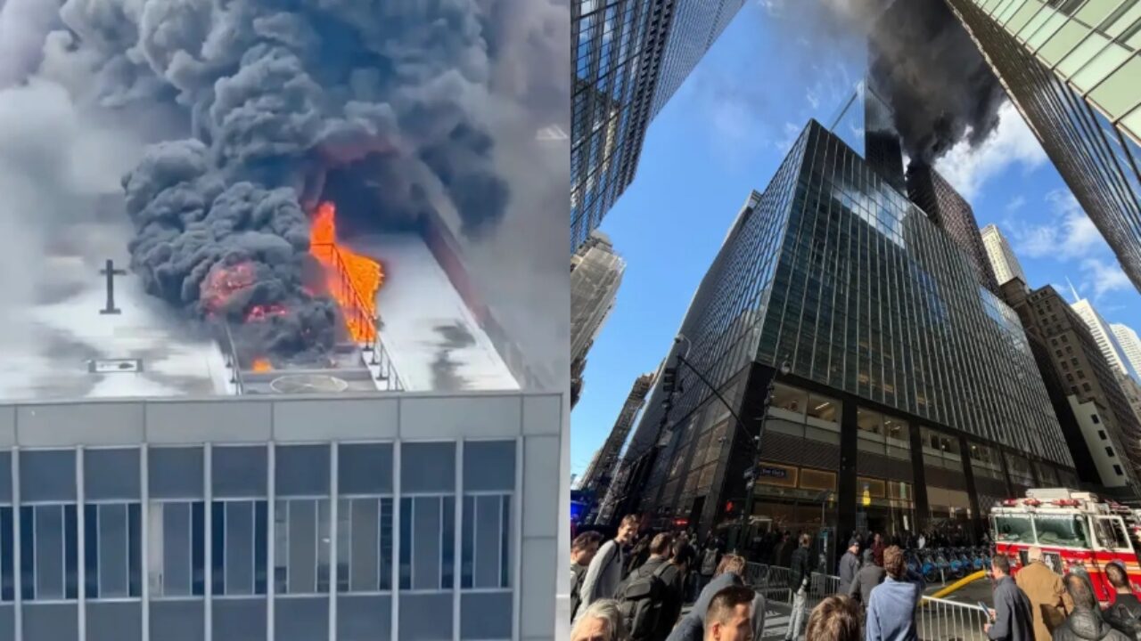 Pánico en Manhattan: Incendio en rascacielos sacude a Nueva York antes del desfile de San Patricio(+Video)
