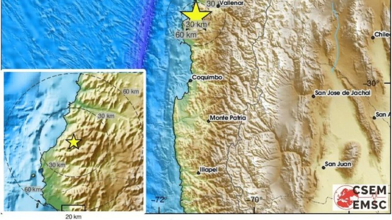 Un sismo de magnitud 6,1 sacude Chile la noche de este martes