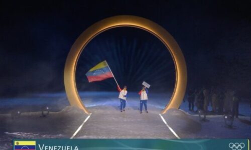 Nicolás Claveau abandera a Venezuela en la inauguración de los Juegos Olímpicos de Invierno Milano-Cortina 2026