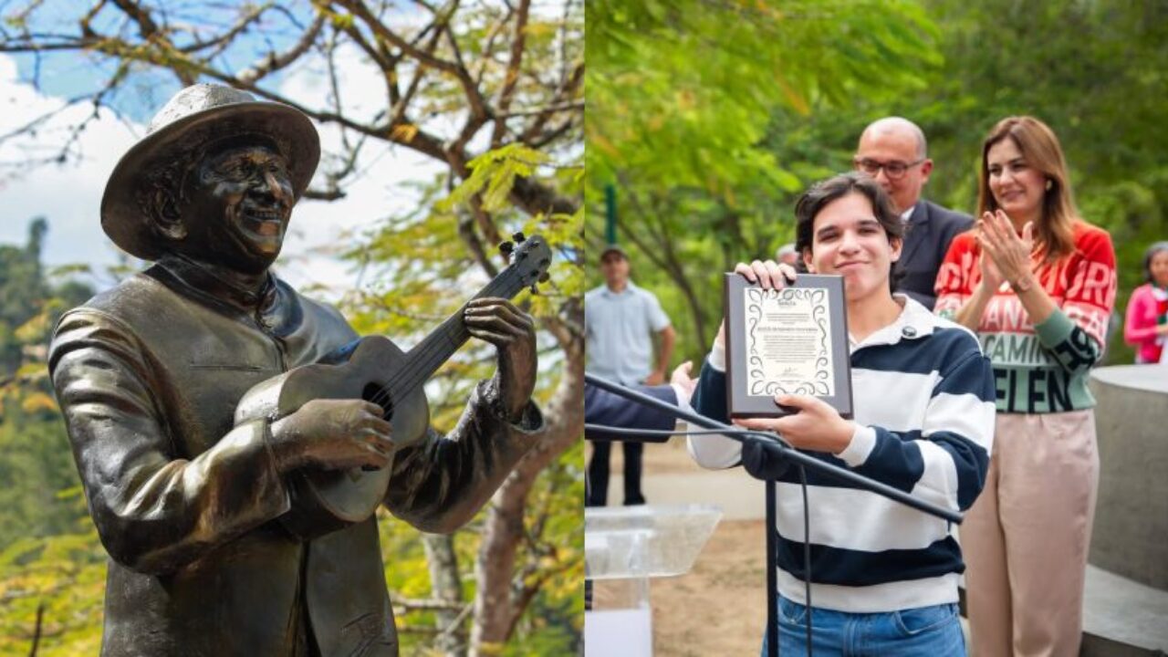 Develaron escultura en tamaño real de Simón Díaz en el Municipio Baruta