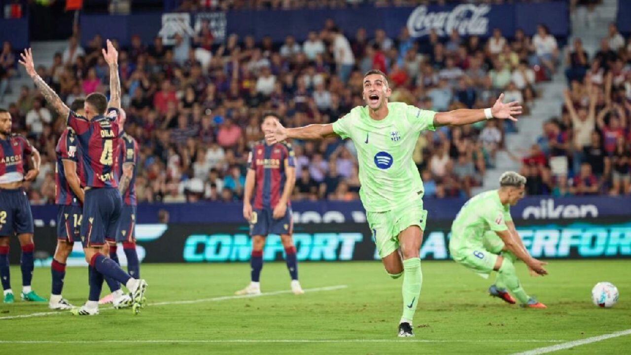 El Barcelona remonta agónicamente sobre el final en su visita al Levante