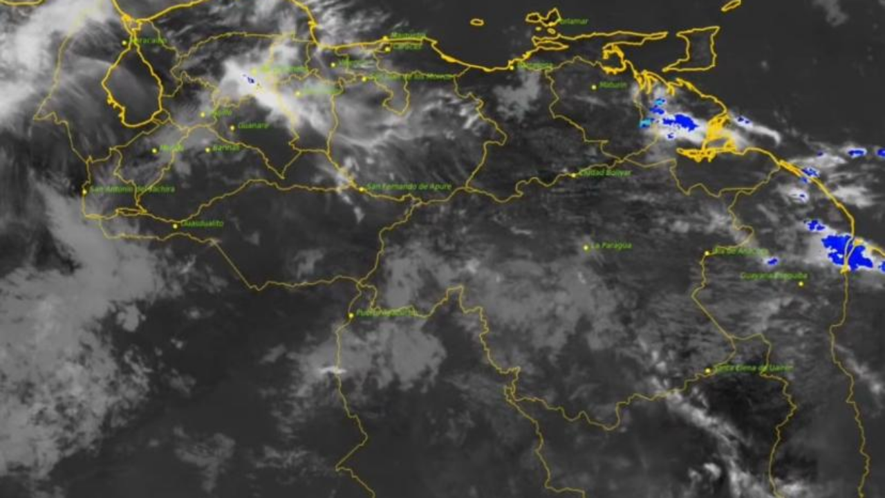 Inameh prevé precipitaciones en varias regiones de Venezuela para la tarde de este lunes 07 de septiembre