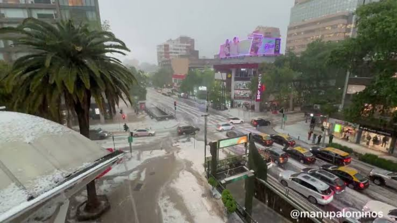 Declaran alerta roja en Santiago de Chile tras intensas granizadas y tormentas eléctricas