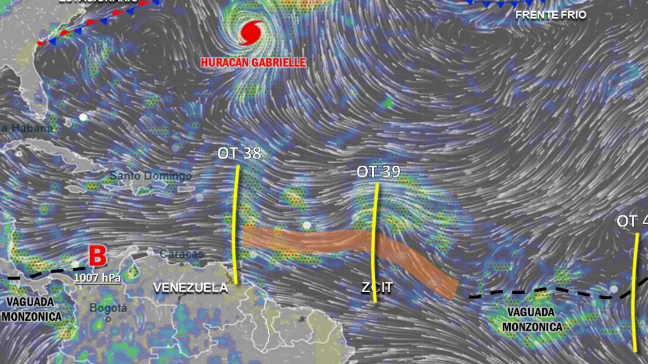 Inameh alerta sobre precipitaciones por el paso de la onda tropical 38 y el avance de la 39