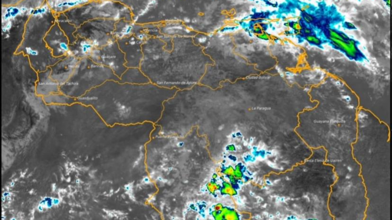 Inameh prevé precipitaciones y actividad eléctrica en gran parte del país durante la tarde de este sábado