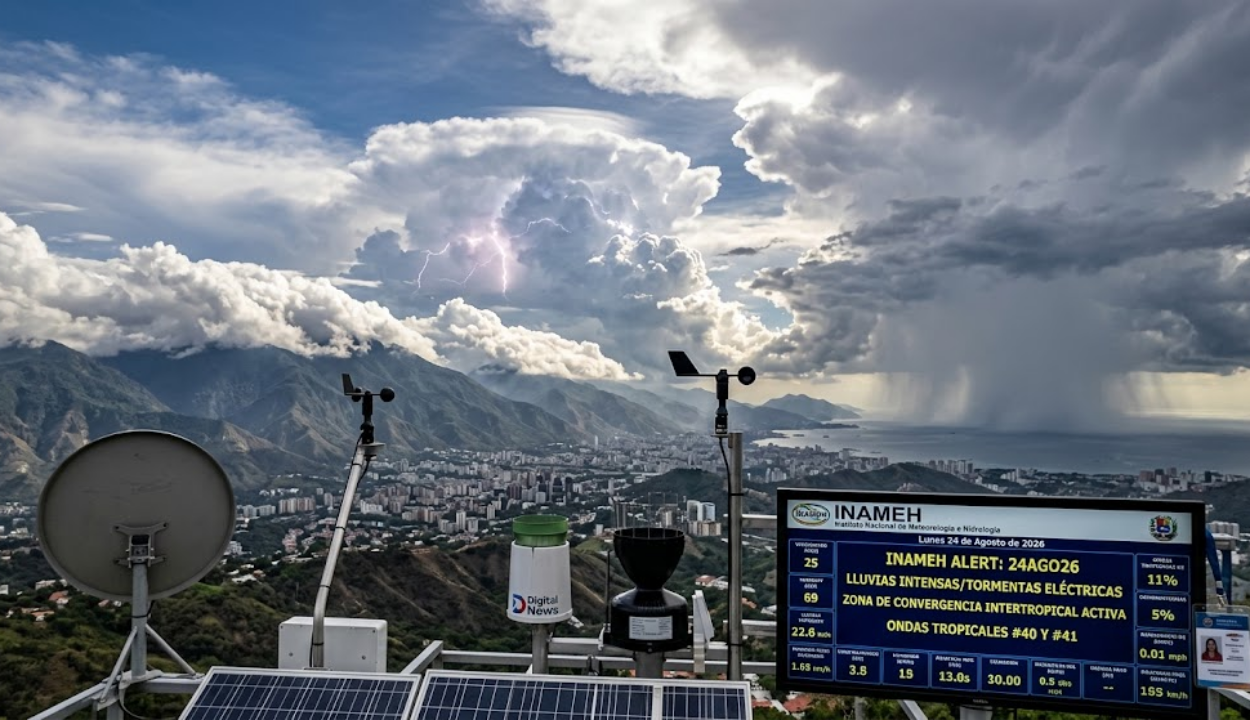 Por ondas tropicales: Inameh alerta sobre lluvias, chubascos y descargas eléctricas en varias zonas del país para hoy lunes