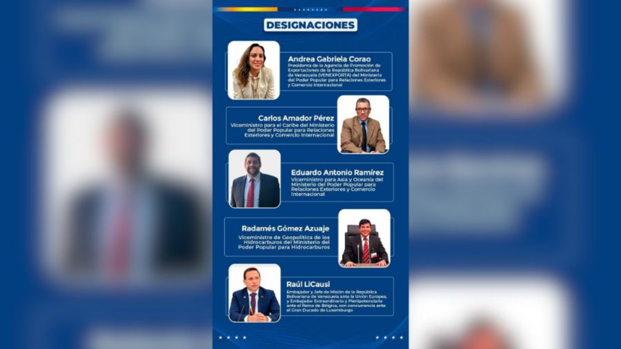 Ejecutivo reestructura despachos clave para potenciar la proyección internacional y energética de Venezuela