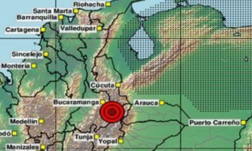 Un sismo de magnitud 5,4 sacude el nororiente de Colombia este miércoles