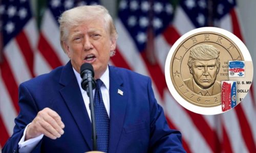 Estados Unidos emite moneda conmemorativa de un dólar con el rostro de Donald Trump por el semiquincentenario de la nación
