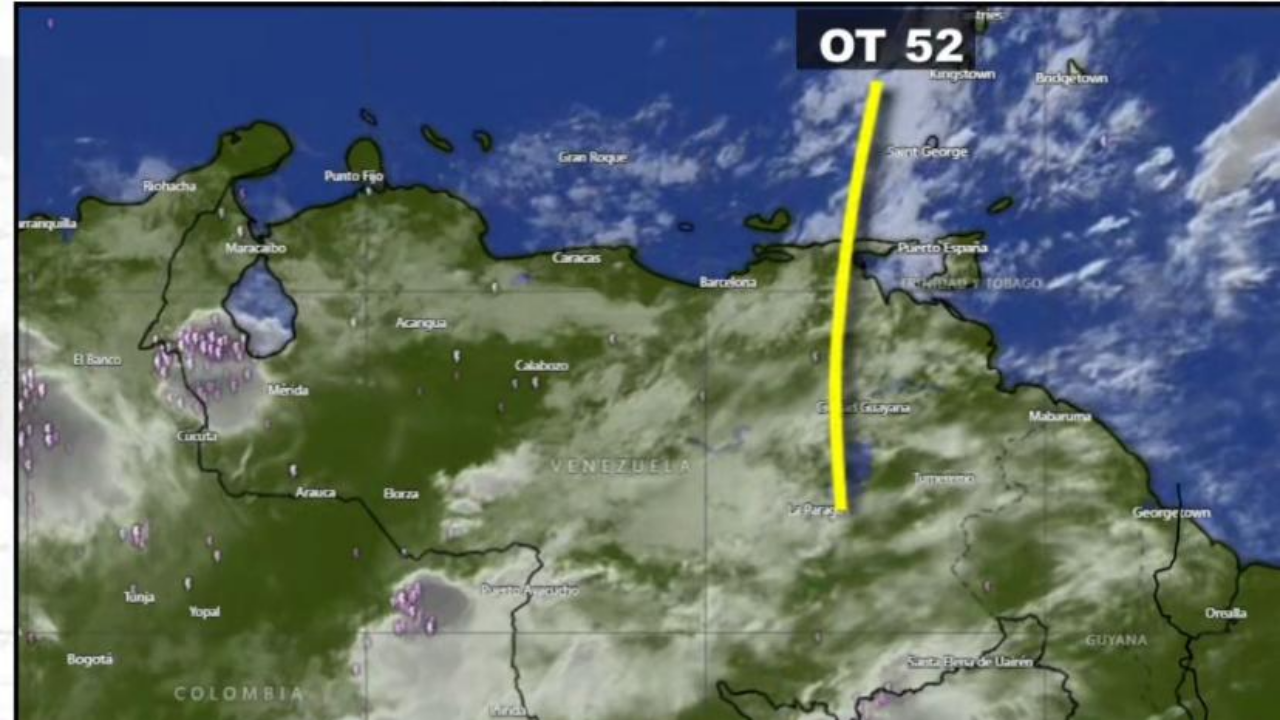 Inameh pronostica  lluvias de intensidad variable y actividad eléctrica en gran parte del país este 26Sep por paso de la onda Tropical Nro. 52