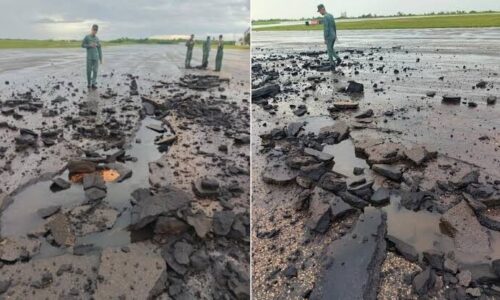 Impacto de rayo agrieta zona de rodaje en el Aeropuerto de Pto. Ordaz  en el estado Bolivar
