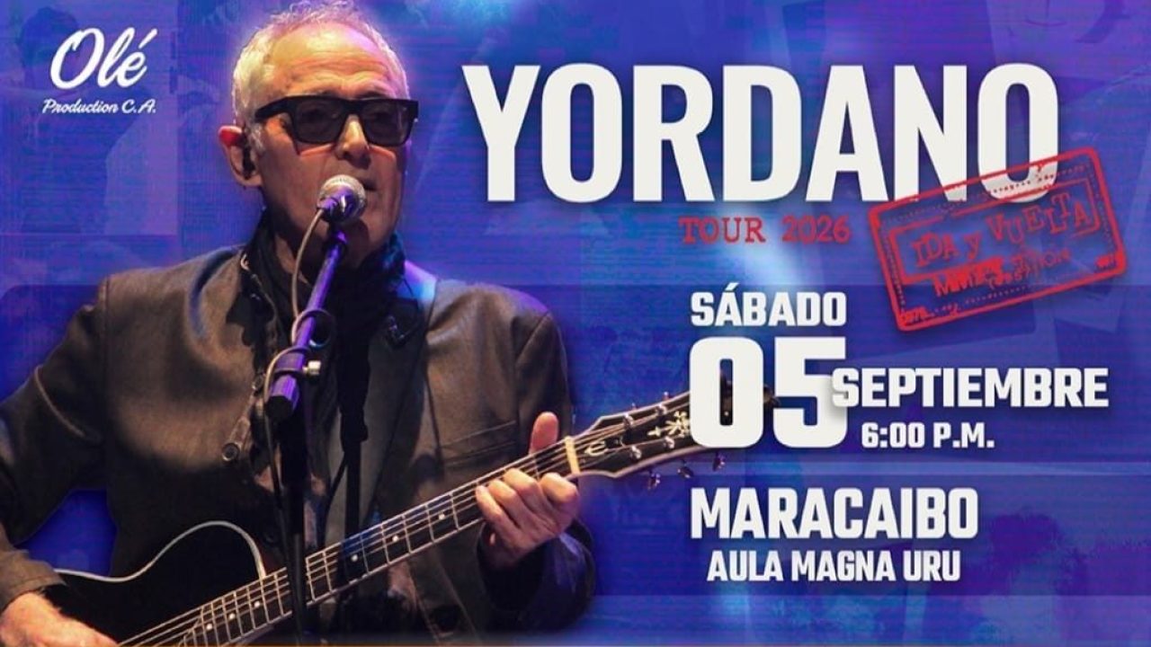 Nueva fecha: Yordano reprograma su concierto en Maracaibo para el 5 de septiembre tras la contingencia nacional