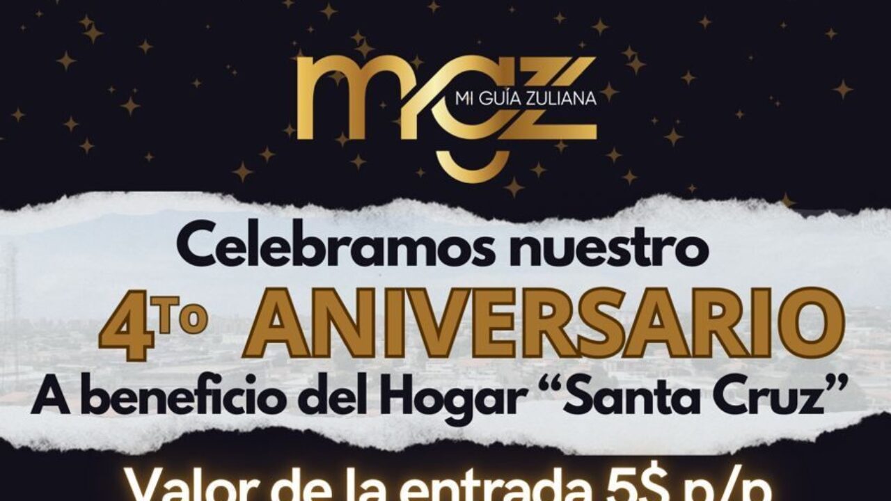 Mi Guía Zuliana, los invita a celebrar su 4to aniversario con un evento cultural y benéfico