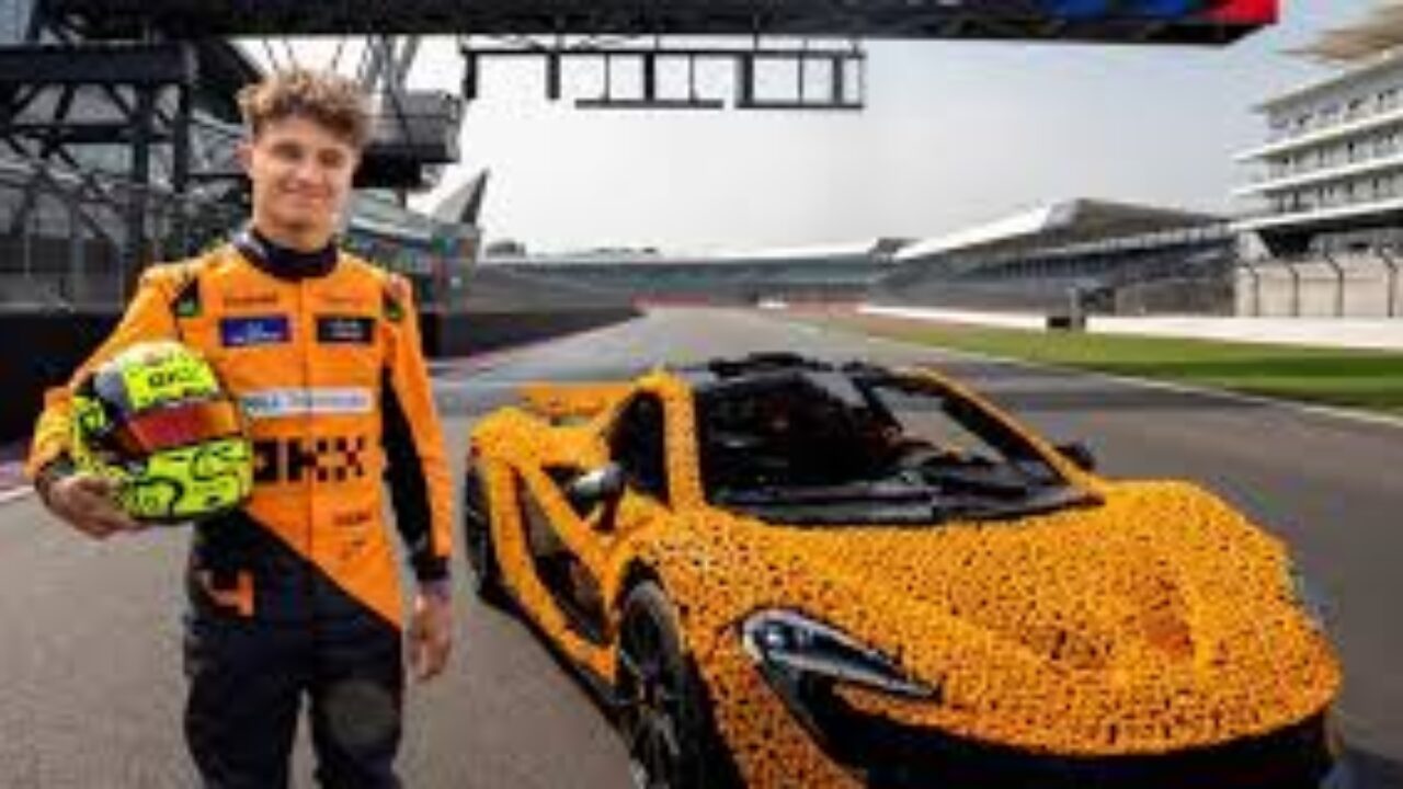 Lando Norris estrenó un McLaren hecho con 342.817 piezas de Lego y dio su veredicto sobre el auto